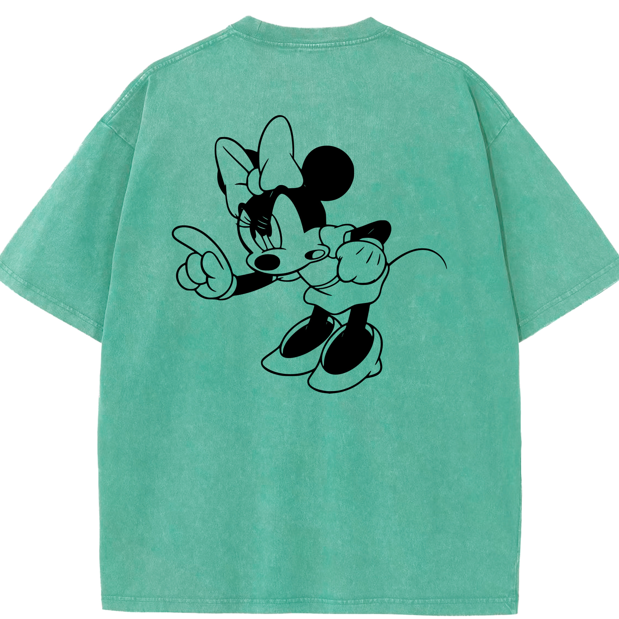 （画像用） ミッキーマウス Mickey Mouse 綿100% ヴィンテージ風 半袖Tシャツ（背面プリント）